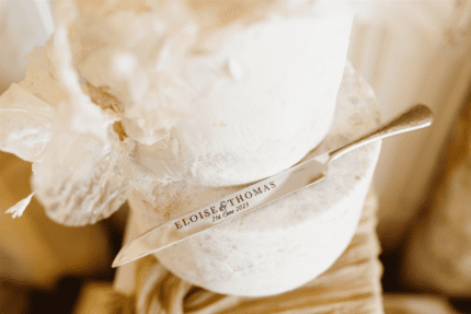 Personalised wedding cake knife